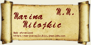 Marina Milojkić vizit kartica